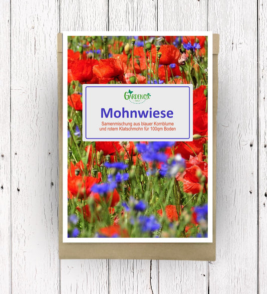 100 qm Samenmischung Kornblume + Klatschmohn